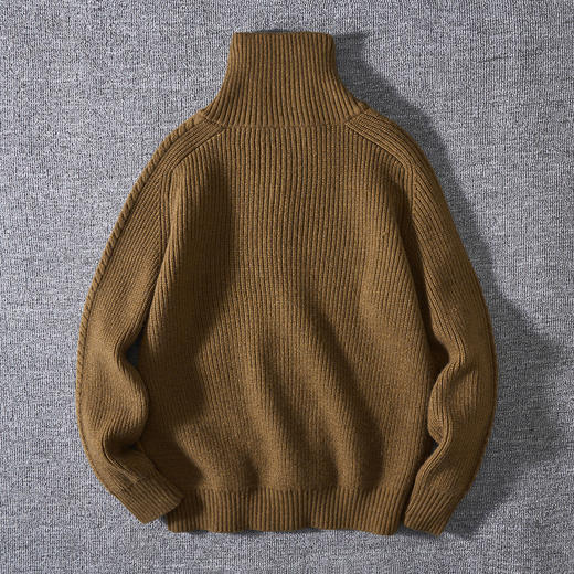 【北极绒纱线】罗蒙美式粗犷针织外套男秋冬毛衣男士外套针织衫男 商品图4