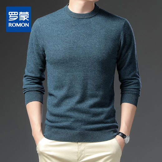 【100羊毛】罗蒙男士秋冬经典百搭羊毛衫保暖毛衣男舒适男士羊毛衫 商品图0