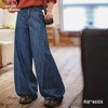 马登美式工装拖地牛仔裤水洗复古丹宁直筒裤子阔腿长裤春秋季女 商品缩略图0