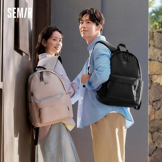 森马双肩包男2025新款大容量学生上课电脑包书包情侣中性背包简约 商品图0