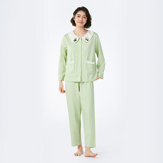 都市丽人女士棉质长袖套装薄40支TC拉架好睡好眠长袖类LHH1B4 商品图1