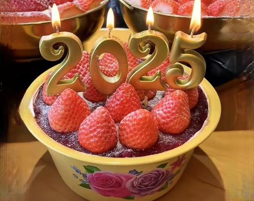 【2025新年蛋糕】经典款草莓盆（送数字蜡烛2025） 商品图0