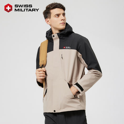 【瑞士百年户外专业品牌】SWISS MILITARY瑞士军工/二级冲锋衣 全热封压胶冲锋衣/ 送背包 +内胆 商品图6