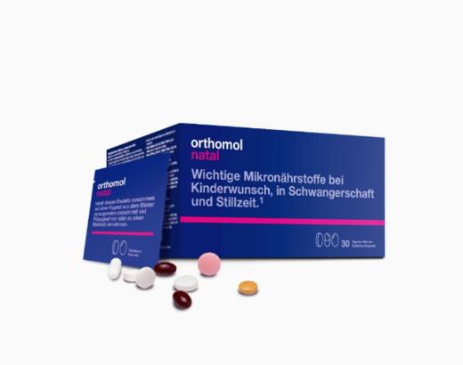【跨境】德国Orthomol 奥适宝 Natal综合维生素 30包/盒 孕期叶酸DHA黄金素 商品图1