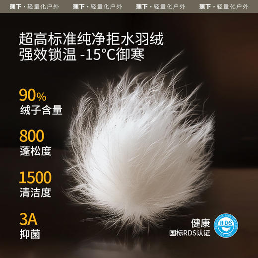 蕉下男士长款拒水羽绒服蓬松冬保暖户外防寒防雪外套可机洗羽绒衣HD87724 商品图1