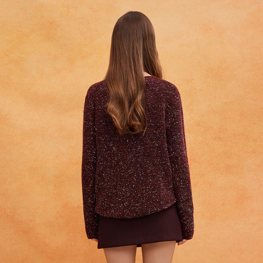 QE636斯尔丽2025春季新款金丝亮片厚款时尚马甲款柔软廓形显瘦百搭上衣 商品图1