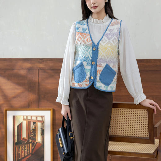 苏苏姐家莫屿提花马甲手工DIY钩针衣服外套上衣毛线材料包 商品图2