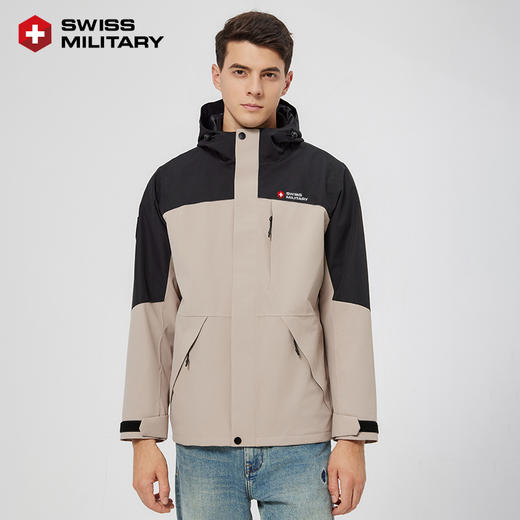 【瑞士百年户外专业品牌】SWISS MILITARY瑞士军工/二级冲锋衣 全热封压胶冲锋衣/ 送背包 +内胆 商品图5