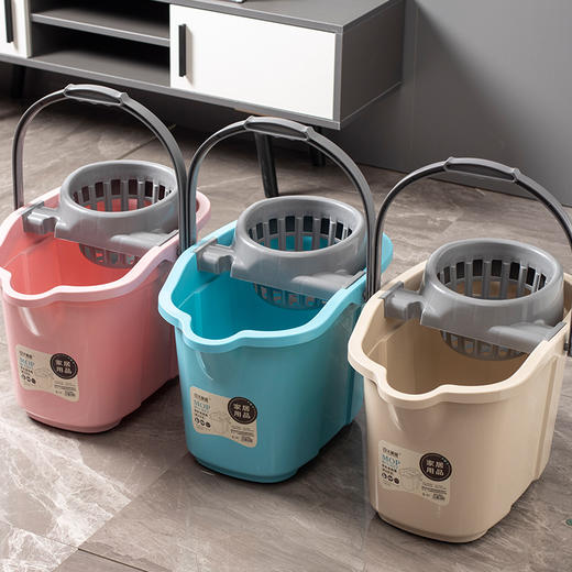 【多用途家用！加大号拖把桶】家用带轮加厚塑料拖布桶大容量地拖桶加深脱水。ry 商品图2