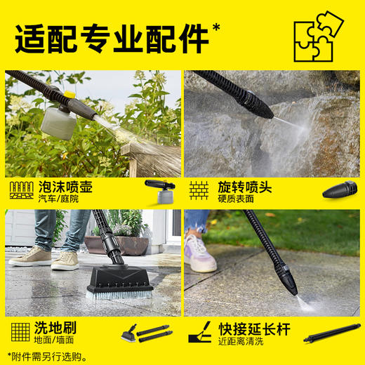 KARCHER德国卡赫无线洗车机洗车高压水枪手持锂电水枪电池可换KHB2 商品图2