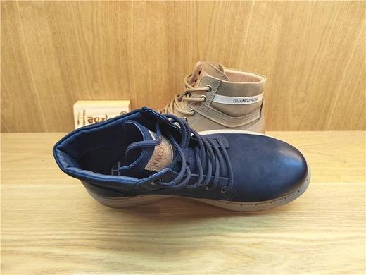 豪行冬季新款11459051牛皮休闲加绒男鞋皮鞋专柜正品高帮棉鞋 商品图3