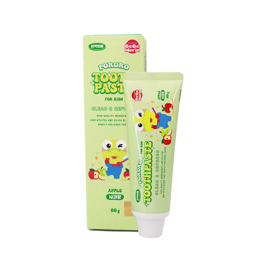 Pororo啵乐乐 韩国原装进口宝宝水果牙膏两支组合装3-6-12岁 80g/支（草莓味/桃子味/葡萄味/苹果味/橙子味/混合水果味） 商品图7