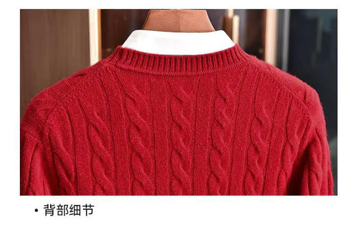 【男装】圆领织麻花纹山羊绒长袖衫 9613020001 商品图7