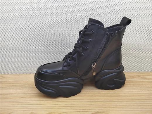 豪行秋冬新款23489051牛皮低跟时尚休闲女靴单靴短靴 商品图2