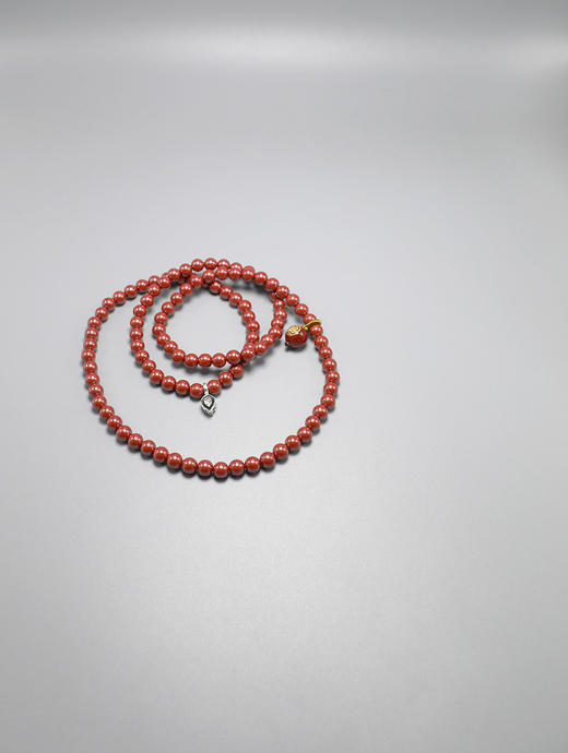 【丹珠】元霞布九光  甘露洒丹珠   原创朱砂念珠手链  可做项饰   朱砂含量约97% 商品图3