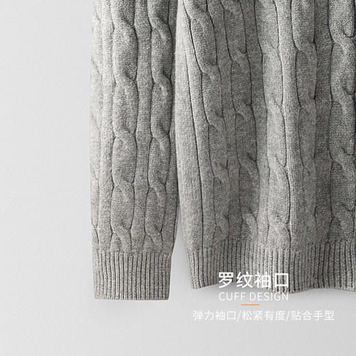 罗蒙男士秋冬加厚开衫男时尚百搭休闲针织衫撞色翻领外套男士毛衣男 商品图2