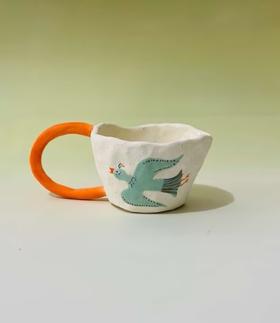 Diandian丨带把手陶瓷手捏杯