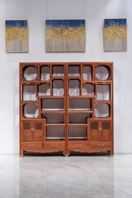 红桥红  家具严选  缅甸花梨（大果紫檀）  【200福庆有余博古架】 商品图0