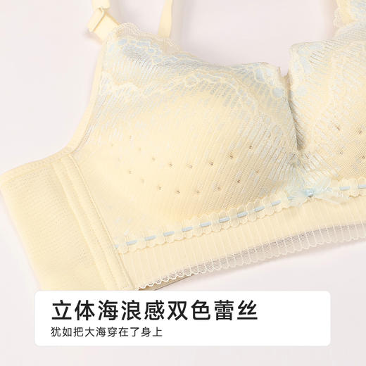 都市丽人内衣A:中厚BC:薄蕾丝凉感树脂胶圈小薄荷常规文胸LBH2B1 商品图5