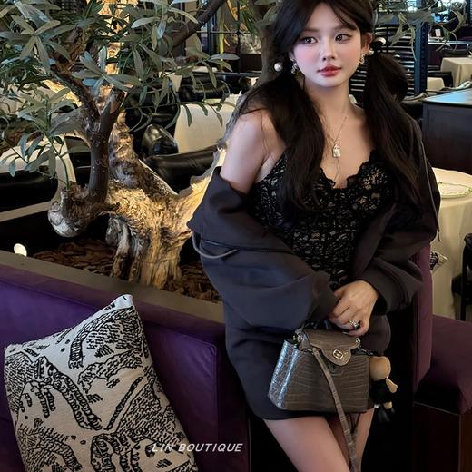 清仓捡漏 LIN BOUTIQUE  【十亿俱乐部】老钱名媛运动卫衣+蕾丝卫裙套装女 商品图2