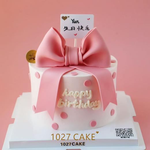 1027CAKE | 少女心 翻糖蝴蝶结 手工蝴蝶结 生日蛋糕 商品图2