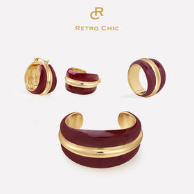 【毛晓彤&刘璇&刘芳菲同款】Art Nouveau新艺术时期 | 奥斯红色珐琅耳圈三件套