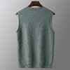 罗蒙男士经典V领针织衫背心毛衣男纯色针织马甲男士马甲坎肩 商品缩略图3