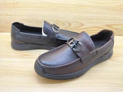 豪行13351170真皮软底舒适休闲皮鞋简约时尚单鞋 商品图3