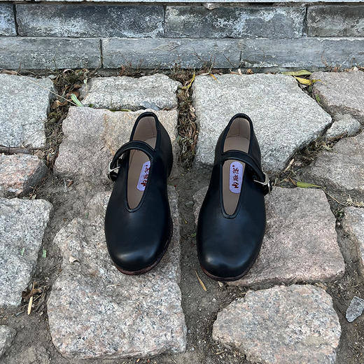 内联升女鞋手工单鞋坤皮便镶芯木兰y元口（羊皮里）一代鞋7231A 商品图3