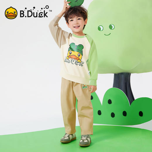 bduck小黄鸭童装春秋男童卫衣儿童宝宝套头衫卡通上衣90-130 BF1608016 商品图1
