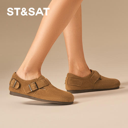 星期六复古百搭绒面全包勃肯鞋SSC111022I 商品图2