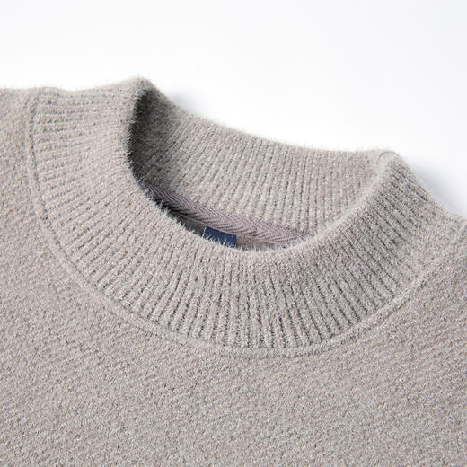 【仿貂绒】罗蒙加绒毛衣男保暖护脖半高领毛衣男加绒针织衫男士毛衣 商品图4