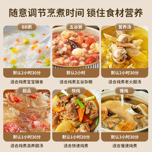 【精选】多功能陶瓷智能电炖锅 全自动养生锅熬煮粥神器煲汤锅砂锅燕窝防干烧可预约 商品图2