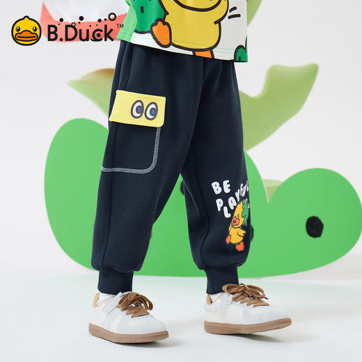 bduck小黄鸭童装春秋男童裤子儿童运动裤春季男宝宝休闲裤子90-130 BF1663017 商品图0