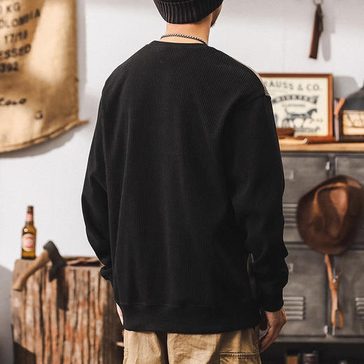 裁缝学苑MQ52美式复古拼接圆领套头卫衣纸样男装宽松上衣样板图纸 商品图4