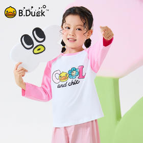 bduck小黄鸭童装春秋女童长袖T恤纯棉打底衫110-160 FF1606009