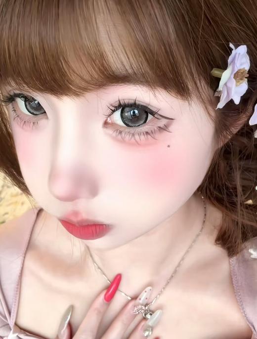 <月抛大直径>KIKICON-茉莉奶白灰 -14.5mm【月抛 0-1000度 含525/575】 商品图3