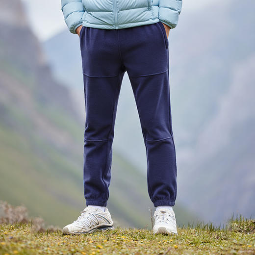 拓路者双面加绒摇粒绒长裤男秋冬针织长裤加厚保暖百搭卫裤运动裤 商品图2