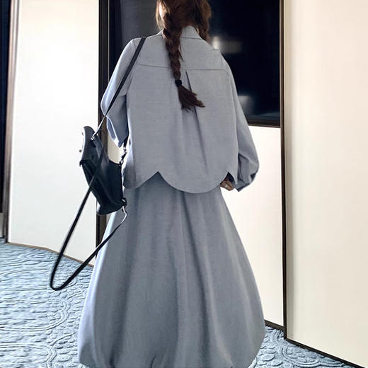 裁缝学苑AQ406小众设计感灯笼袖衬衫纸样半身裙大摆女装套装打版型图纸 商品图2