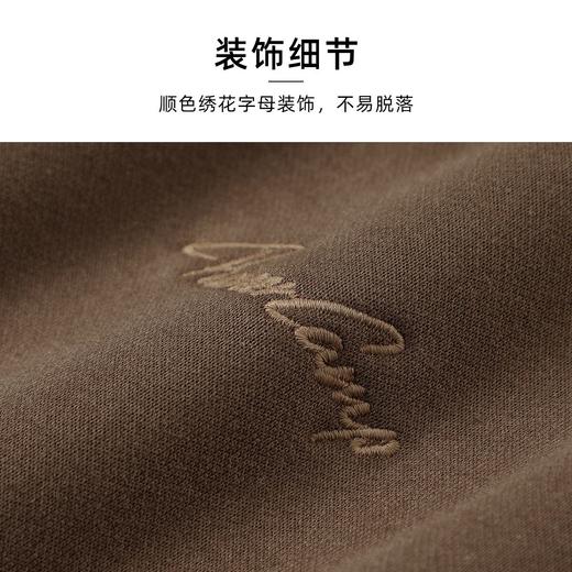 拓路者加绒半高领男式卫衣24年冬季绣花简约套头加厚长袖上衣外套 商品图3