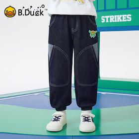 bduck小黄鸭童装春秋儿童裤子男童牛仔裤中小童休闲长裤105-150 BF1656032