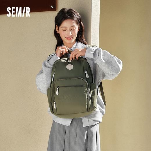 森马双肩包女初中生高中生背包大容量简约男生电脑包书包女大学生 商品图0