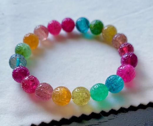 9mm-10mm单圈彩虹回纹碧玺手串 商品图2