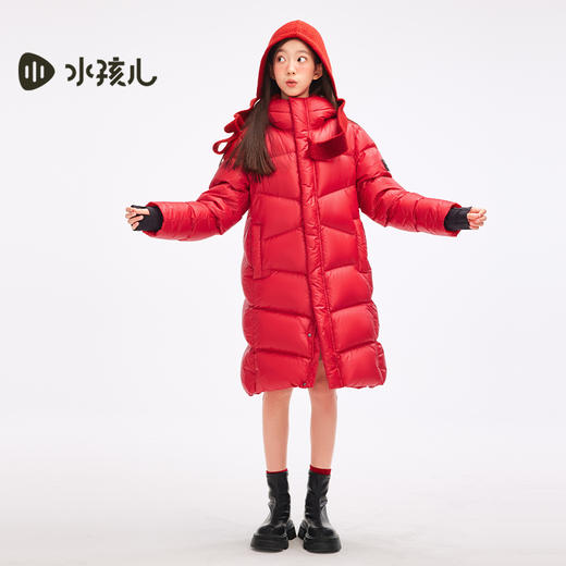 水孩儿童装2024冬季新款儿童羽绒服男童克轻三防厚外套女童纯色鸭绒服 商品图2