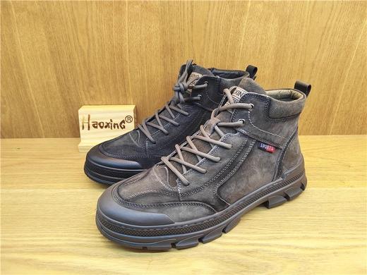 豪行冬季11462701牛皮休闲加绒男鞋皮鞋 商品图1