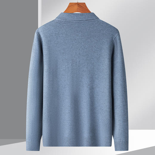 罗蒙春秋男士针织衫polo衫长袖t恤男百搭休闲通勤t恤男长袖上衣 商品图6