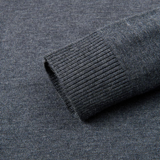 【含羊毛】罗蒙秋冬男士经典横条针织衫男商务polo衫男长袖中老年爸爸装 商品图7