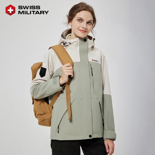 【瑞士百年户外专业品牌】SWISS MILITARY瑞士军工/二级冲锋衣 全热封压胶冲锋衣/ 送背包 +内胆 商品图7