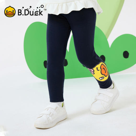 bduck小黄鸭童装春秋女童打底裤外穿儿童裤子女宝宝长裤90-130 FF1658017 商品图3