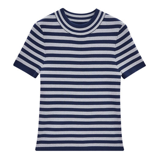 IEF/爱依服2025 春季 韩系风简约条纹显瘦休闲通勤百搭毛织上衣DN0723 商品图5